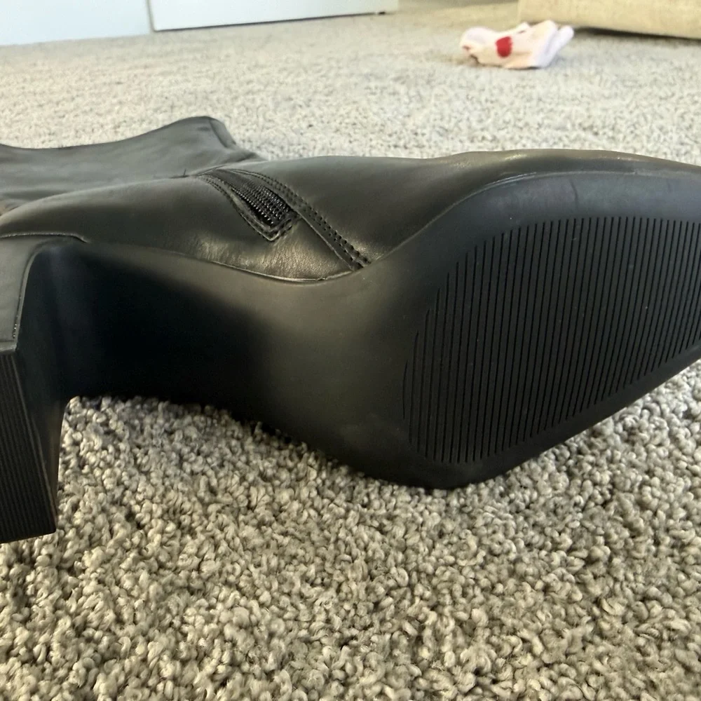Madden Girl Black Heeled Boots - Picture 6 of 7